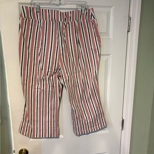 New York & Company Pink and White Striped Pants